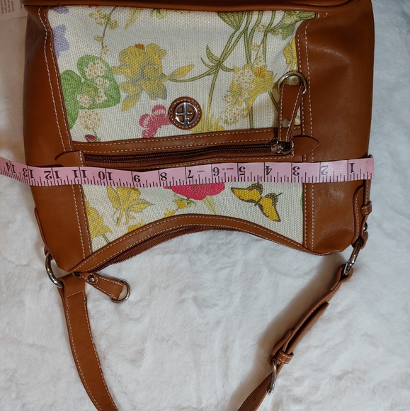 NWT GIANI BERNINI BOTANICAL LINEN HOBO BAG - Picture 10 of 16